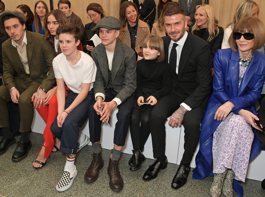 London Fashion Week, Anna Wintour, David Beckham, family
